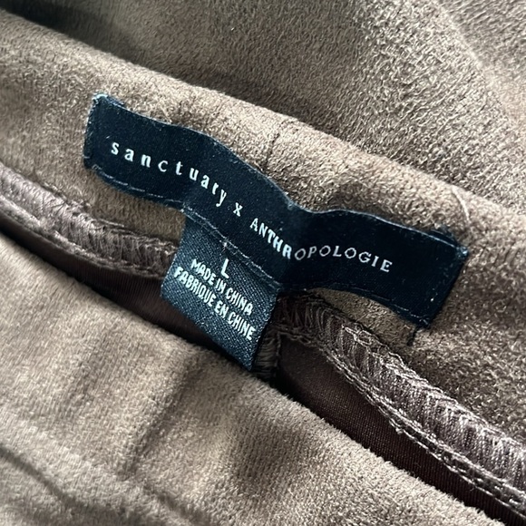 Sanctuary X Anthropologie Mona Chocolate Sueded Legging Size L - Picture 10 of 12